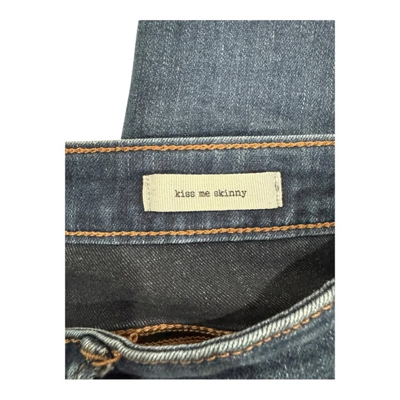 Jessica Simpson Kiss Me Mid Rise Skinny Jeans in Dark Blue Wash Size 14 - Picture 6 of 6